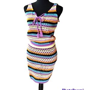 Crochet Top and Skirt Set